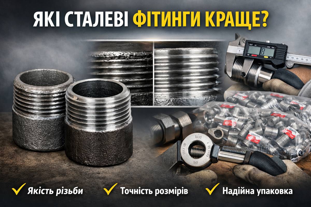 Порівняння сталевих фітингів: якість різьби, точність та упаковка