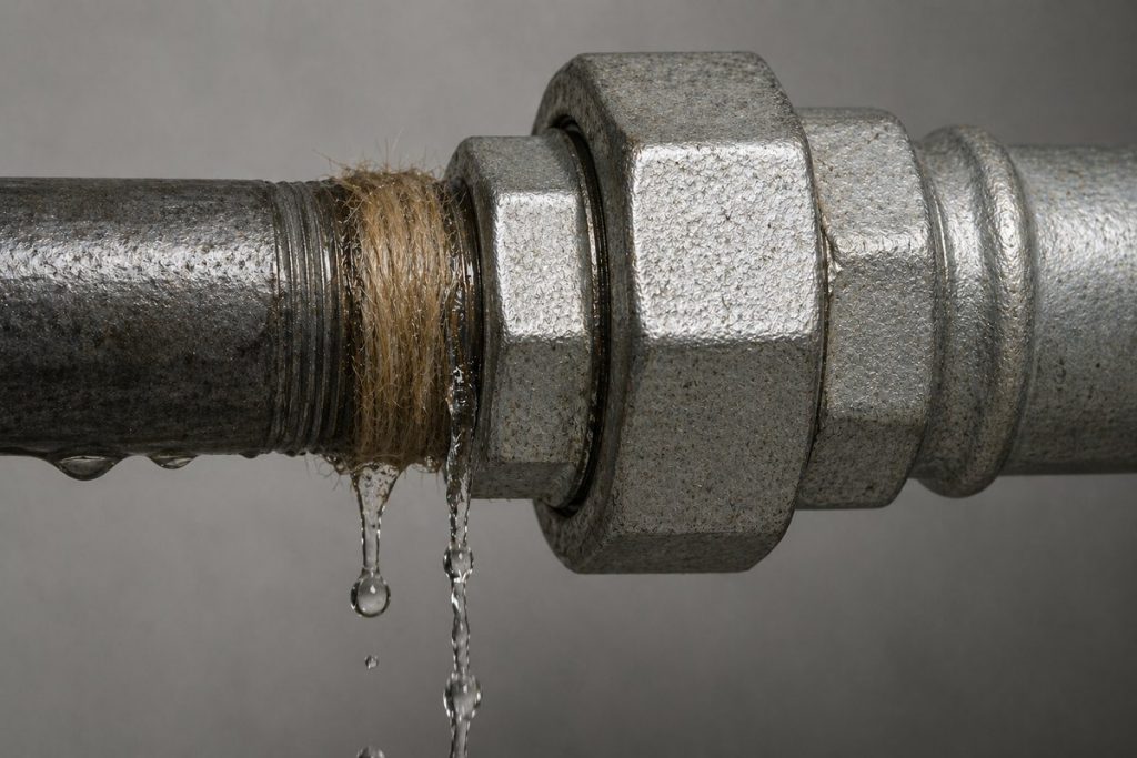 протікає різьбове з'єднання