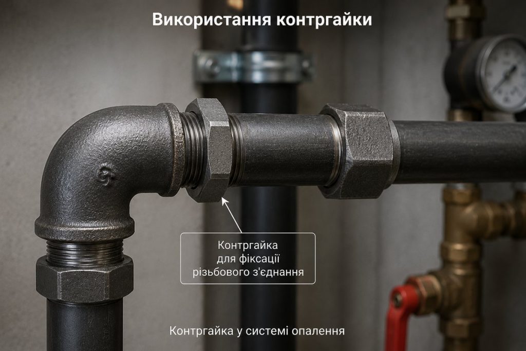 контргайка у трубопроводі