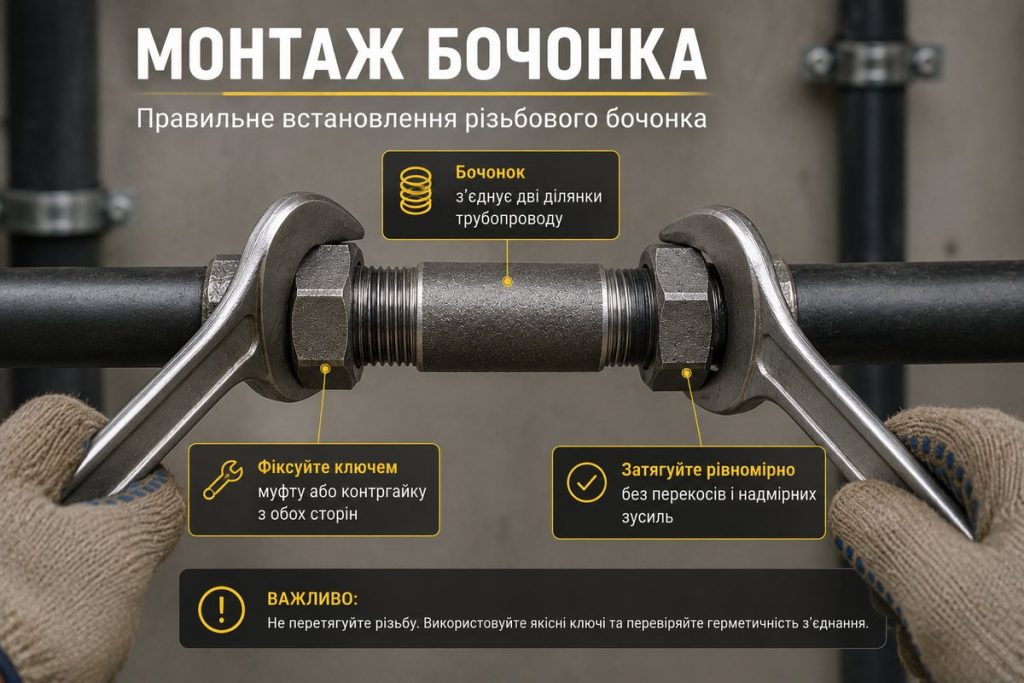 монтаж бочонка