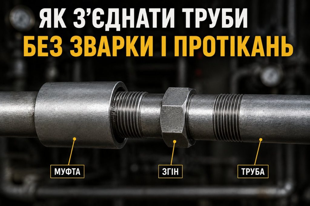 з'єднання сталевих труб без зварювання