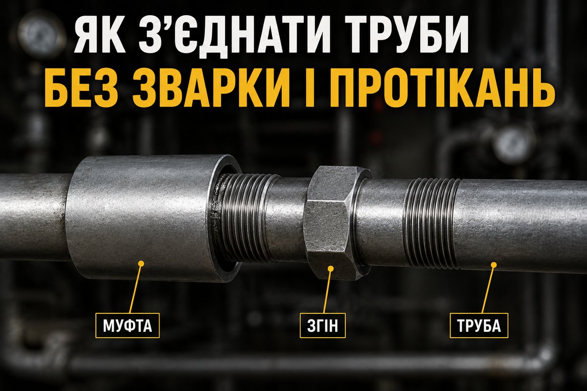 з'єднання сталевих труб без зварювання
